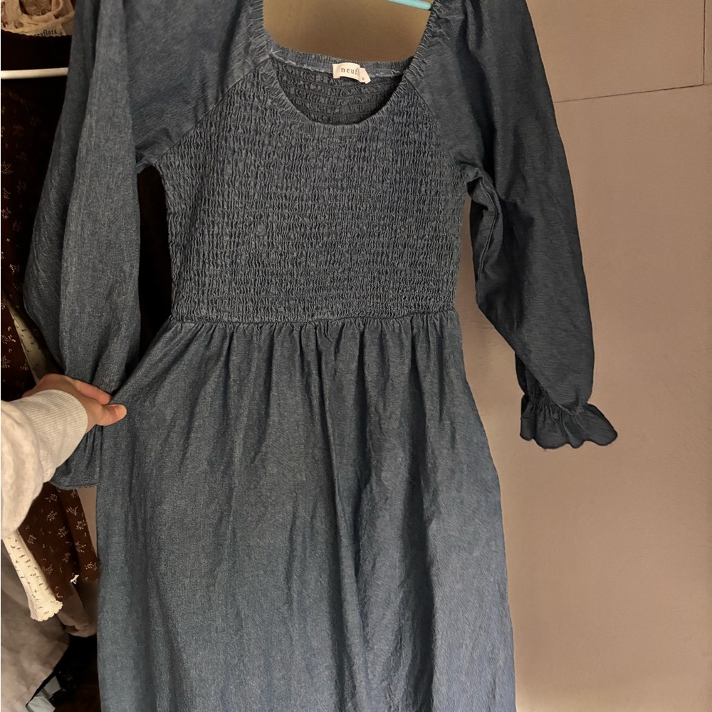 Neuflora Gentry Dress Chambray XS